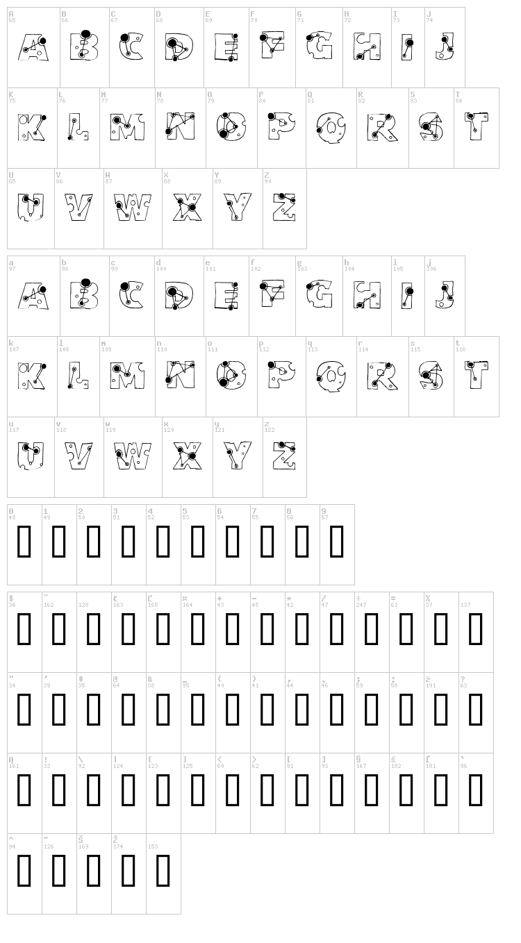 Split the Atom font map
